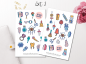 Preview: Halloween buntes Sticker Set